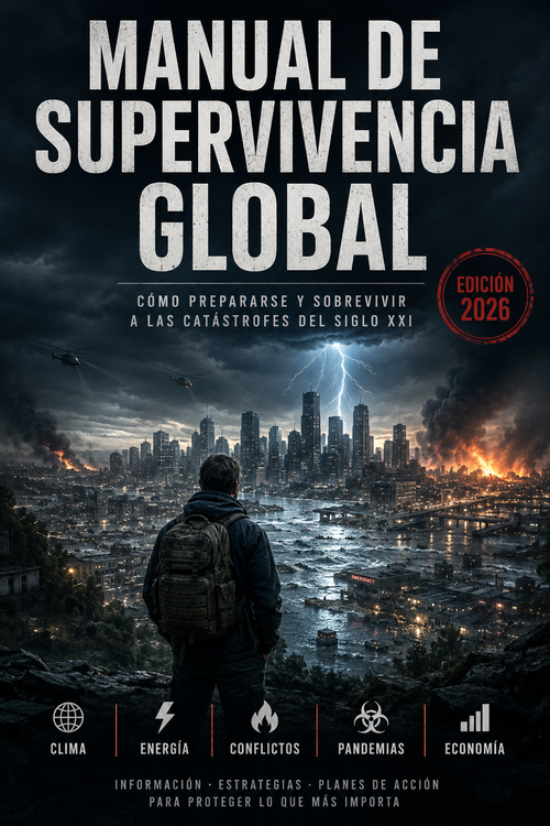 Portada del e-book Manual de Supervivencia Global, guía práctica de preparación familiar de Experiencia de Vida E.N.